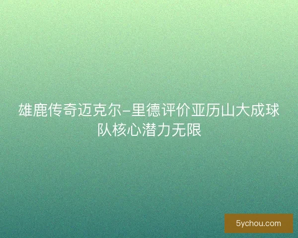 雄鹿传奇迈克尔-里德评价亚历山大成球队核心潜力无限